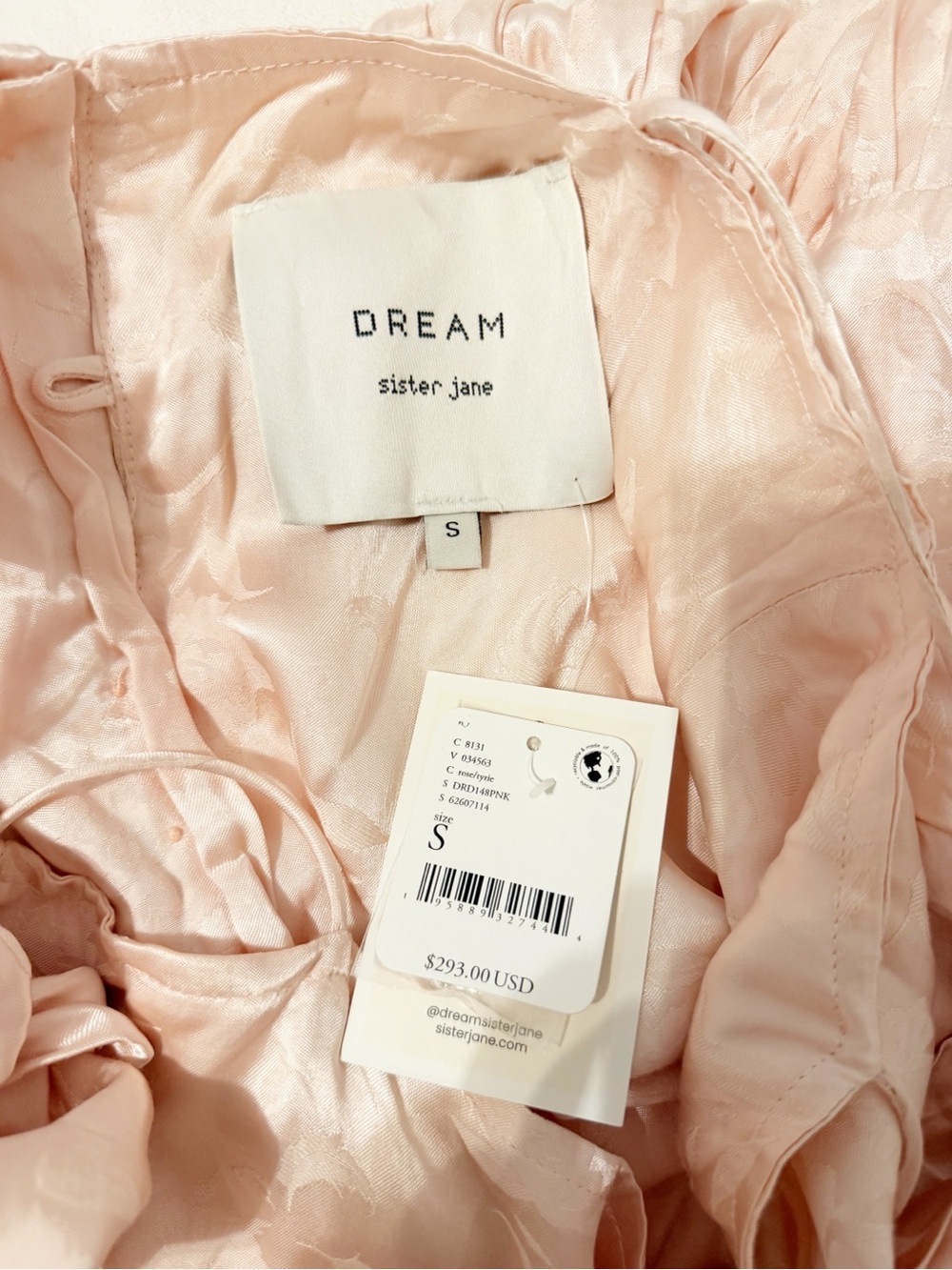 NWT Free People x Dream Sister JaneIsabella Tiered Dress Pink Size Small S * - Picture 4 of 6
